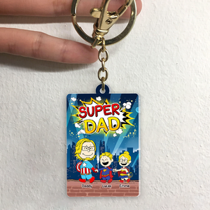 Personalized Gifts For Dad Keychain 04topu200325pa Super Dad - Keychains - GoDuckee
