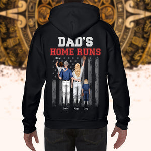 Dad's Home Runs, Gift For Dad, Personalized Shirt, Baseball Family Shirt, Father's Dat Shirt - Shirts - GoDuckee