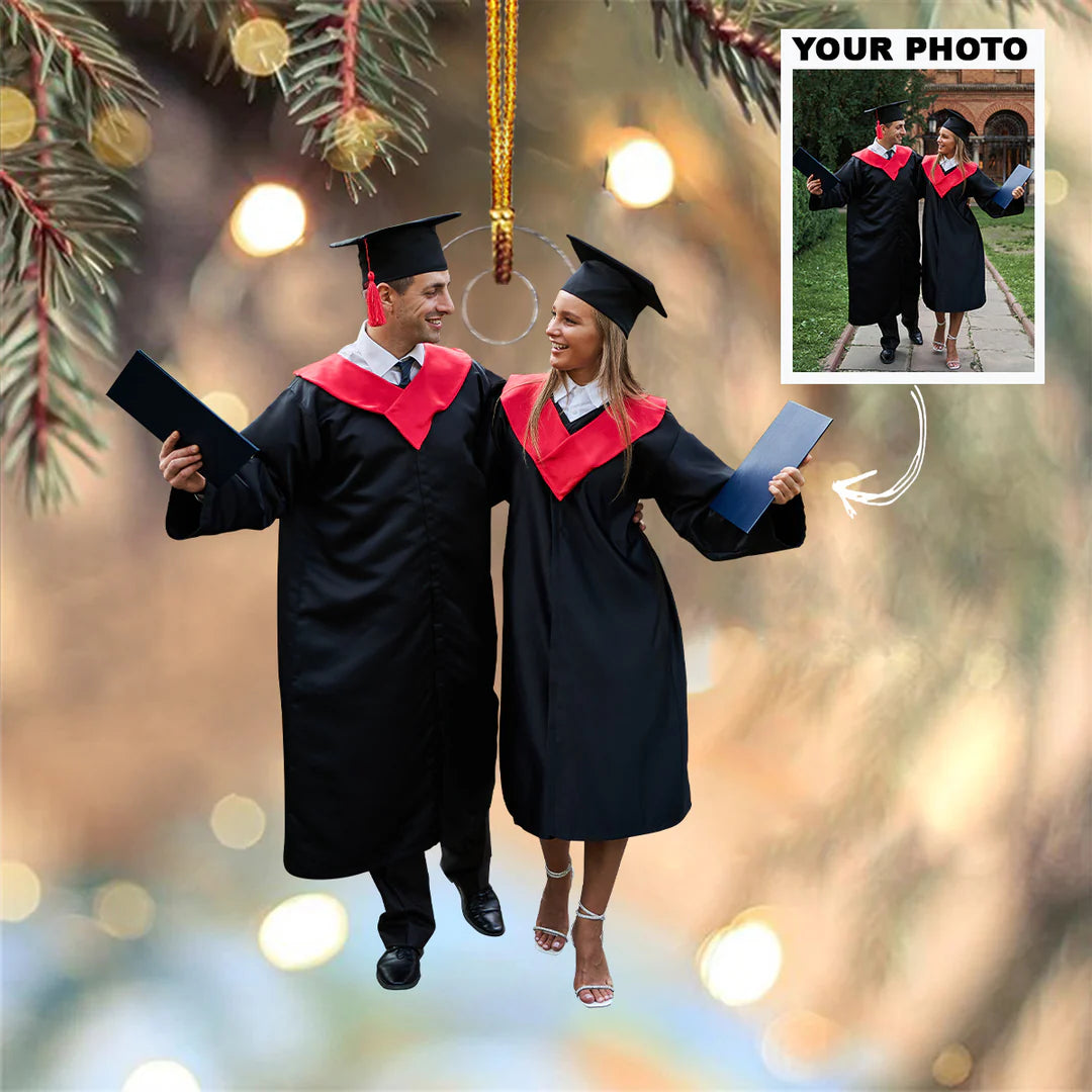 Custom Photo Gifts For Couple, Upload Graduation Photo Christmas Ornament 62pgxx290824 - Ornament - GoDuckee