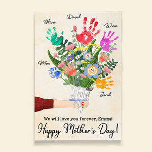 Personalized Gifts For Mom Canvas Print We Will Love You Forever Happy Mother's Day - Canvas Print - GoDuckee