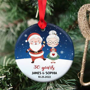 Old Christmas Couple, Couple Gift, Personalized Ornament, Christmas Couple Ornament, Anniversary Gift - Ornament - GoDuckee