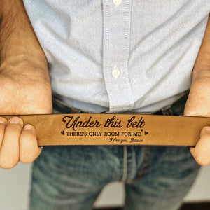 Personalized Gifts For Him Leather Belt With Secret Message 04ohtn071224 - Belts - GoDuckee