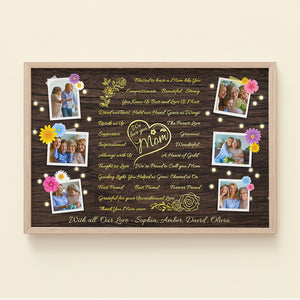 Custom Photo Gifts For Mom Personalized Canvas Print Bless To Have A Mom Like You - Canvas Print - GoDuckee