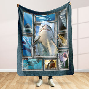 Gifts For Shark Lovers Blanket 245acxx260824 - Blanket - GoDuckee