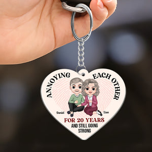 Annoying Each Other, Gift For Couple, Personalized Keychain, Couple Keychain, Couple Gift - Keychains - GoDuckee