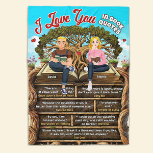 Personalized Gifts For Couple Book Lover Blanket 04TODT040125HG - Blanket - GoDuckee