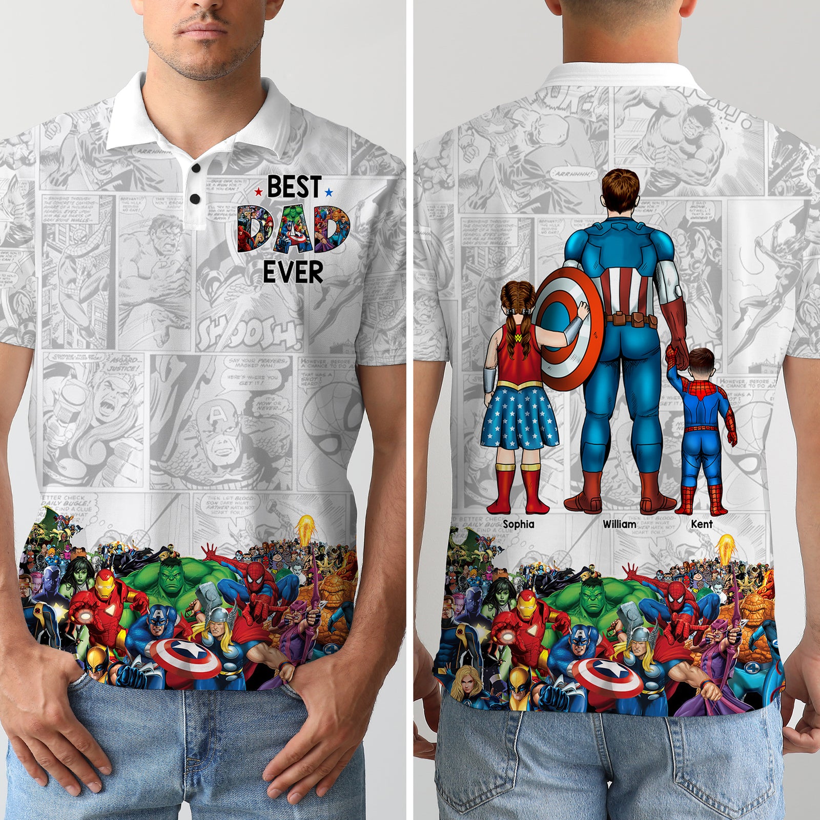 Personalized Gifts For Dad 3D Polo Shirt 01qhqn070524pa Father's Day Gift - 3D Shirts - GoDuckee