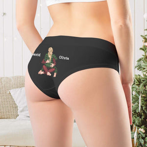 Naughty Couple, Personalized Couple Boxer Briefs, Gifts For Him Gifts For Her - Boxer Briefs - GoDuckee