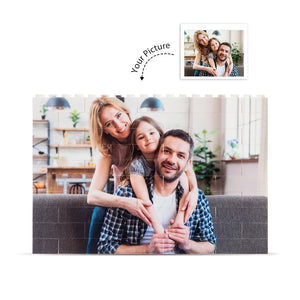Happy Family, Custom Photo Building Blocks Puzzle, Family Gifts - Home Decor - GoDuckee