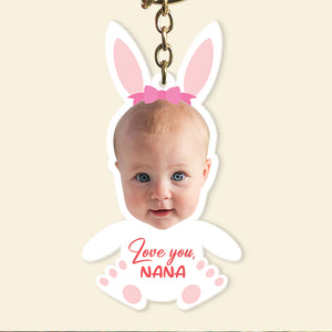 Personalized Gifts For Grandma Keychain Little Bunny Kid - Keychains - GoDuckee