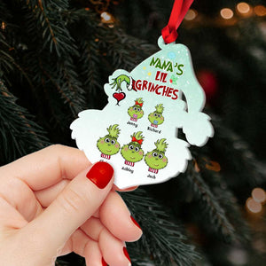 Gift For Family, Personalized Acrylic Ornament, Green Kids Ornament, Christmas Gift 02TOHN011123 - Ornament - GoDuckee