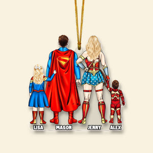 Personalized Gift For Family Christmas Ornament Hero Family 02HUMH231124PA - Ornament - GoDuckee