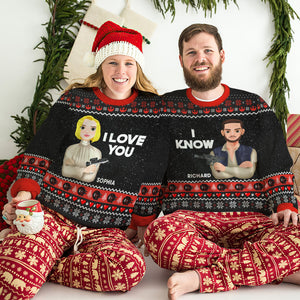 Personalized Gift For Couple Christmas Ugly Sweater 02toqn181024hg - AOP Products - GoDuckee