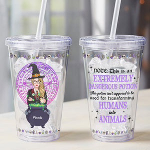 Gift For Witch Lover, Personalized Acrylic Tumbler, Witchcraft Halloween Tumbler, Halloween Gift 03HTHN010823TM - Tumbler Cup - GoDuckee