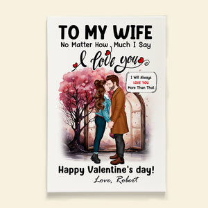 I Will Always Love You, Personalized Canvas, Kissing Couple Gifts - Poster & Canvas - GoDuckee