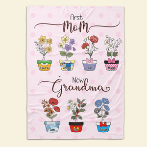 Personalized Gifts For Grandma Blanket, Flower Garden 02KALU140924 - Blanket - GoDuckee