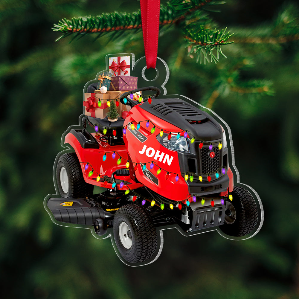 Personalized Lawn Mower Machine Ornament, Christmas Ornament, Gift For ...