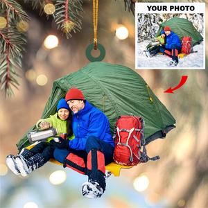 Custom Photo Gifts For Camper, Upload Camping Photo Christmas Ornament 47pgxx290824 - Ornament - GoDuckee