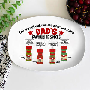 Dad's Favourite Spices Personalized Resin Plate, Gift For Dad - Resin Plate - GoDuckee