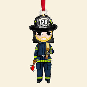 Personalized Gift For Firefighter Christmas Ornament 02ACTN141124HH - Ornament - GoDuckee