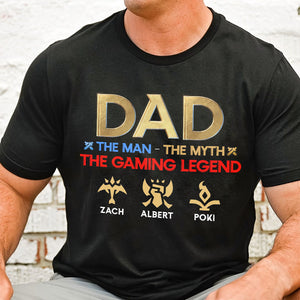 Dad The Man The Myth The Gaming Legend Personalized Shirt 01DNPO270523 - Shirts - GoDuckee