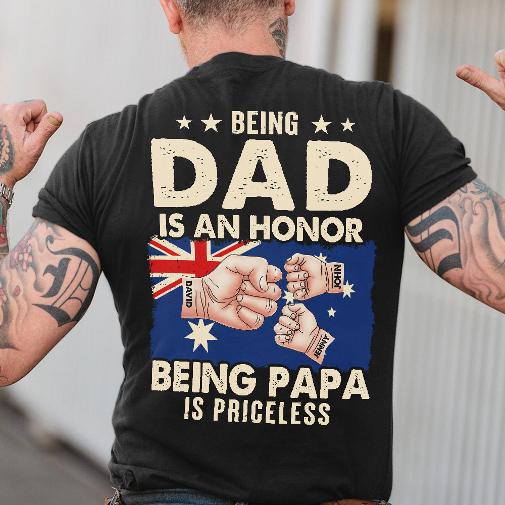 Being Dad Is An Honor Personalized Shirt Gift For Dad - Shirts - GoDuckee