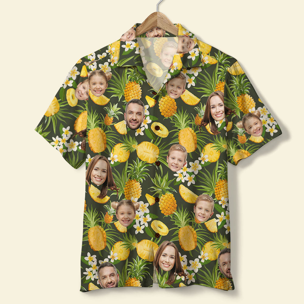 Custom Face Personalized Summer Hawaiian Shirt, Gift For Family (New) - Hawaiian Shirts - GoDuckee
