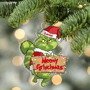 Green Cat - Stolen Christmas 03TODT081123 Personalized Ornament, Christmas Gifts - Ornament - GoDuckee