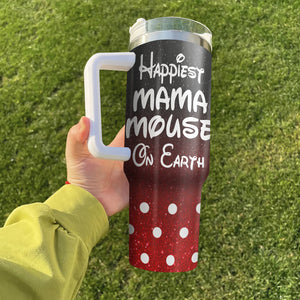 Personalized Gifts For Mom Tumbler Happiest Mama On Earth 02NAHN240124 - Tumbler Cups - GoDuckee