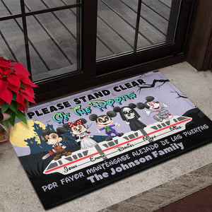 Please Stand Clear Of The Doors, Gift For Family, Personalized Doormat, Spooky Halloween Family Doormat, Halloween Gift 04QHHN100723HH - Doormat - GoDuckee