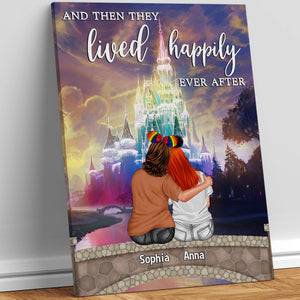 Couple And Then They Lived Happily Ever After Personalized Canvas Print 04DNTN230623TM - Poster & Canvas - GoDuckee