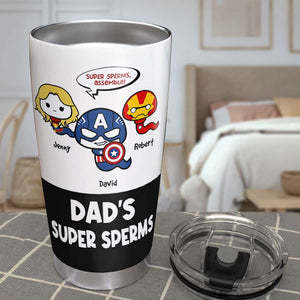 Dad, Thanks For Producing, Gift For Dad, Personalized Tumbler, Funny Sperm Kids Tumbler, Father's Day Gift 02HTHN190523 - Tumbler Cup - GoDuckee