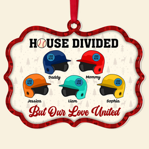 Baseball House Divided - Custom Team Logo Ornament For Baseball Lovers - Ornament - GoDuckee