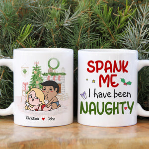 Spank Me, Couple Gift, Personalized Mug, Naughty Couple Mug, Christmas Gift - Coffee Mug - GoDuckee
