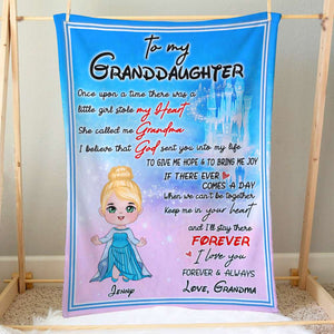 To My Grandkid, Gift For Grandkid, Personalized Blanket, Prince And Princess Blanket 05HUHN070823HA - Blanket - GoDuckee