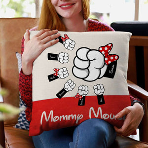 Mommy Mouse, Gift For Mom, Personalized Pillow, Mouse Hand Pillow 01HUHN100423 - Pillow - GoDuckee