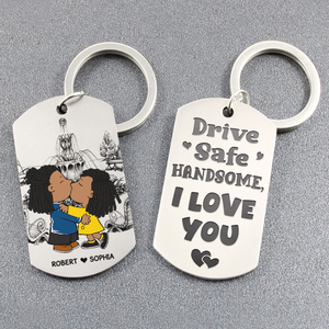 Personalized Gifts For Couple Keychain 01kapu231224hg Drive Safe Handsome - Keychains - GoDuckee