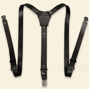 Personalized Gifts For Dad Leather Suspenders Father Husband Hero - Suspenders - GoDuckee