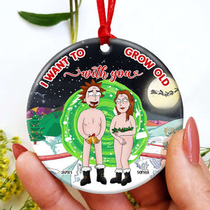 Personalized Gifts For Couple Ornament, Naughty Couple & Christmas Night 02napu150724hg - Ornament - GoDuckee