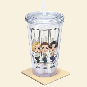 Personalized Funny Coworkers Acrylic Tumbler Gift For Colleague - Tumbler Cup - GoDuckee