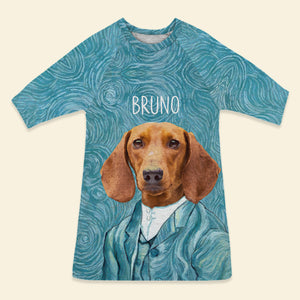 Custom Photo Gifts For Dog Lovers Raglan Dress Handsome Dog 03HUDT190124 - 3D Shirts - GoDuckee