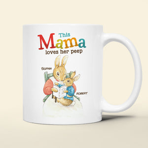 Personalized Gifts For Mom Coffee Mug This Mama Loves Her Peep 03HUDT220224 - Coffee Mugs - GoDuckee