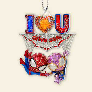 Wall-Crawler Couple Car Ornament - Personalized Gifts For Couple 06tgpu110625 - Ornament - GoDuckee