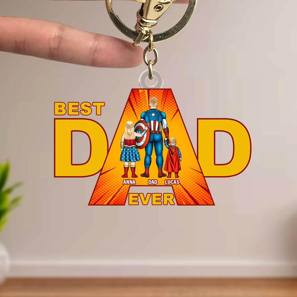 Best Super Dad Keychain Personalized Gifts For Dad 02totn140325pa - Keychains - GoDuckee