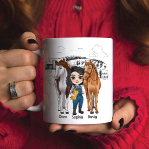 I Found The Key To Happiness Surround Yourself With Horses-Personalized Coffee Mug- Gift For Horse Lover - Coffee Mug - GoDuckee