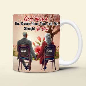 Personalized Gifts For Couple Coffee Mug God Blessed The Broken Road 03ohpu161224 - Coffee Mug - GoDuckee