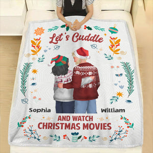 Let's Cuddle, Personalized Blanket, Gifts For Him Gifts For Her - Blanket - GoDuckee