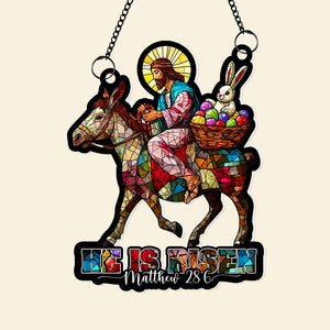 Jesus Easter's Day Gifts Suncatcher Ornament 02XQLU060125 - Ornament - GoDuckee