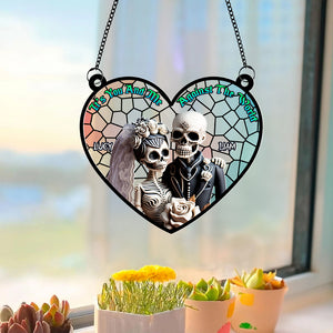 Personalized Gifts For Couple Suncatcher Window Hanging Ornament 02OHPU160524 - Ornaments - GoDuckee