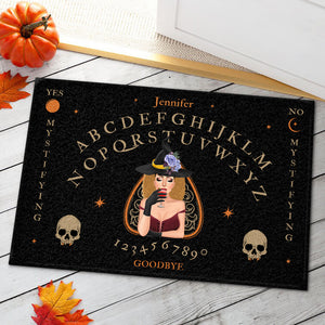 Gift For Witch Lover, Personalized Doormat, Witch Ouija Board Doormat, Halloween Gift - Doormat - GoDuckee